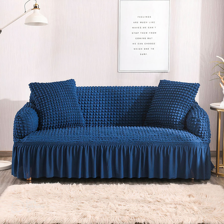 bubble sofa cover blue 1