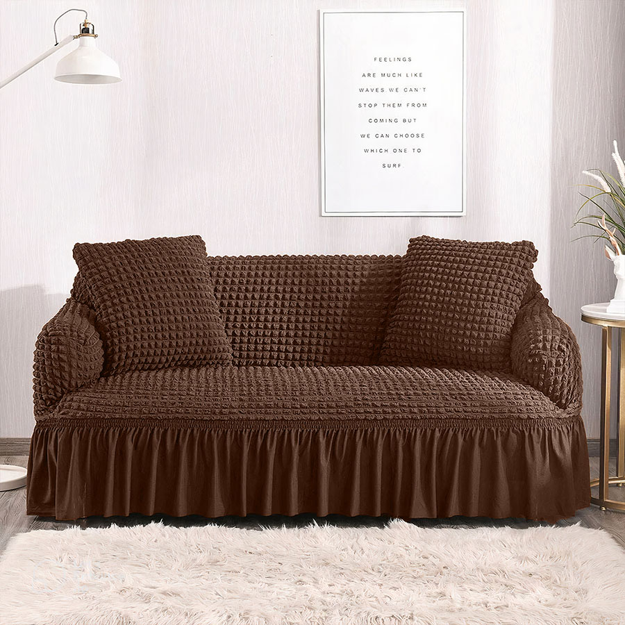 bubble sofa cover brown 1