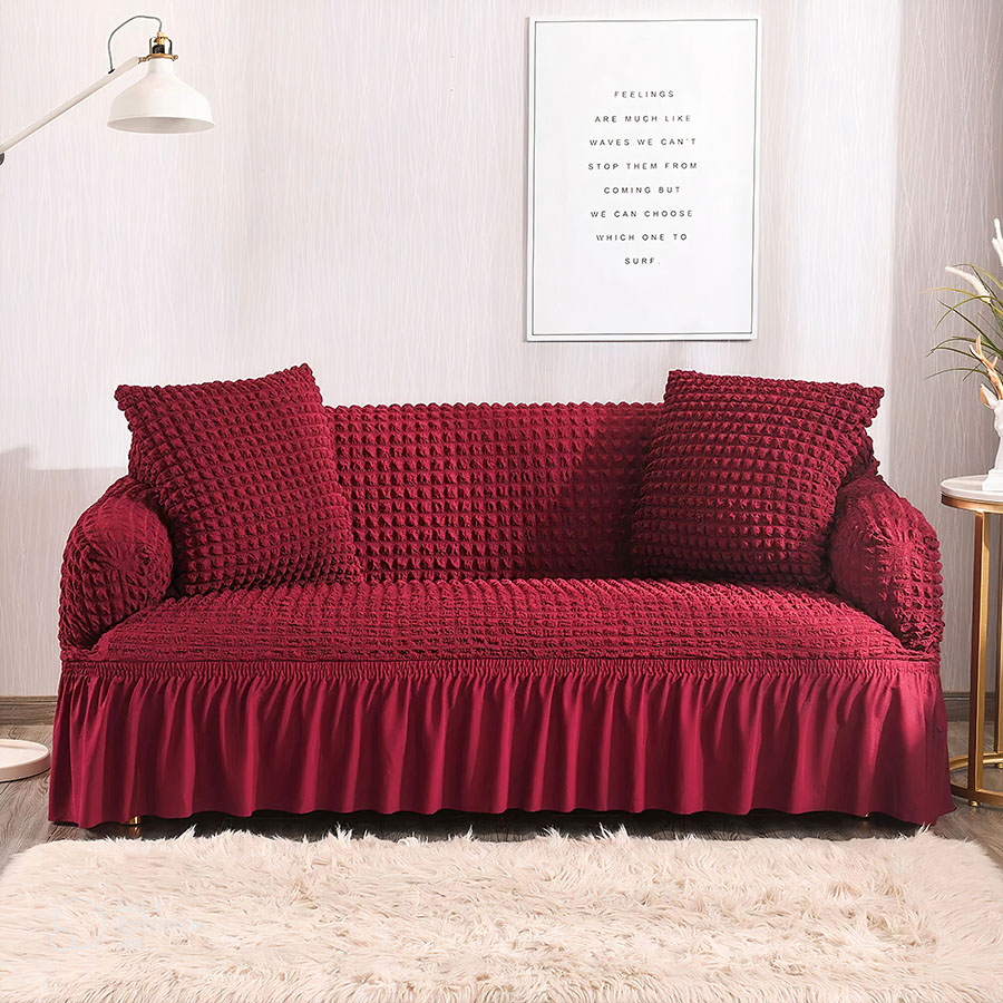 bubble sofa cover red
