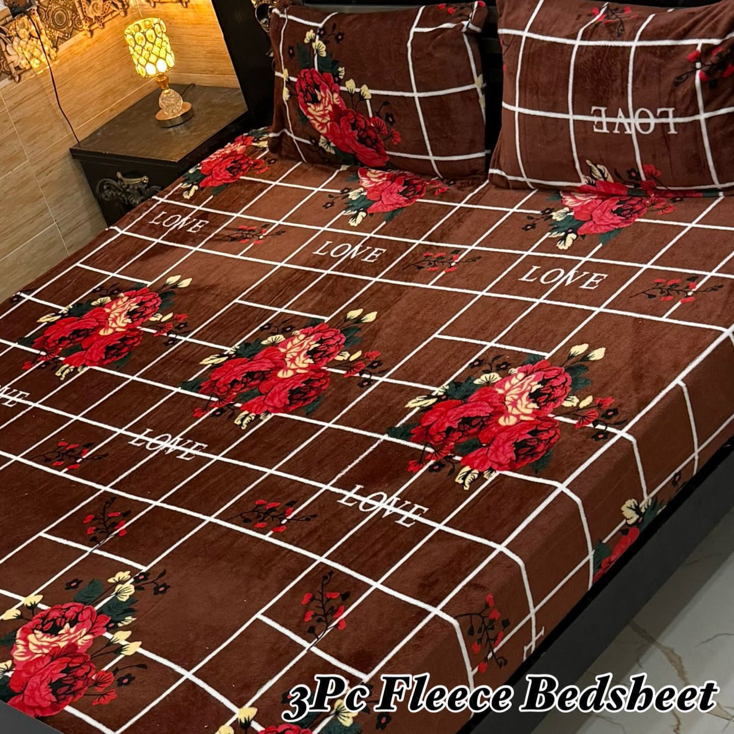 3Pc Fleece Bedsheet