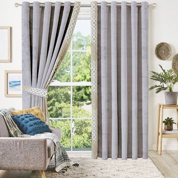 Luxury Velvet Curtains Side Border Pack Of (2)