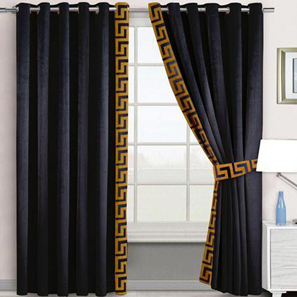 Luxury Velvet Curtains Side Border Pack Of (2)