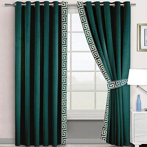 Luxury Velvet Curtains Side Border Pack Of (2)